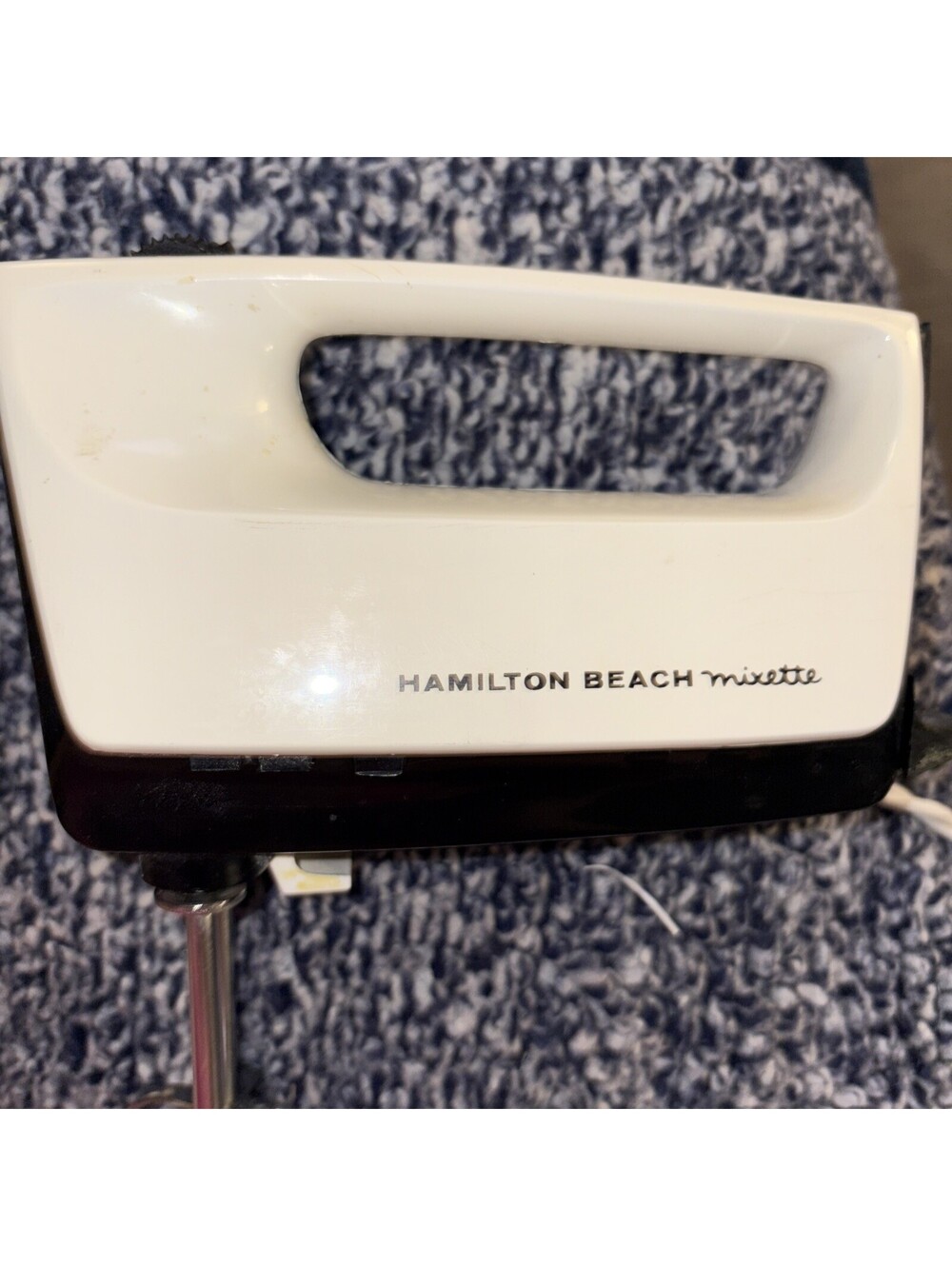 Vintage Scovill Hamilton Beach Mixette Portable Mixer White/Blac Model 87 Unused